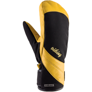 Rękawice narciarskie damskie Viking Aurin Mitten jednopalczaste czarno-żółte