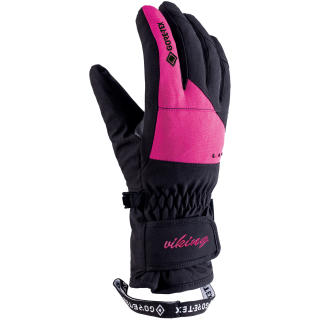 Rękawice narciarskie damskie Viking Sherpa GTX czarno-różowe