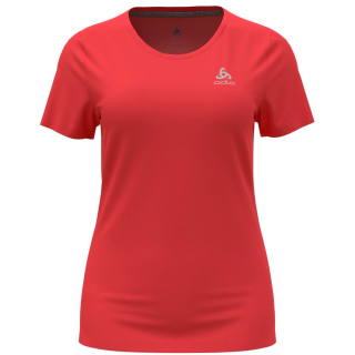 Koszulka z krótkim rękawem trekkingowa damska Odlo T-shirt F-DRY czerwona - 550821/30838