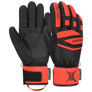 Rękawice dziecięce Race Reusch Worldcup Warrior Prime R-TEX® XT Junior czarno - czerwone - 62/71/244/7809