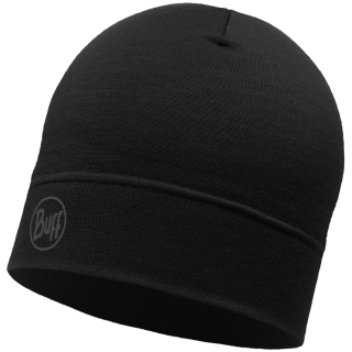 Czapka BUFF MERINO LIGHTWEIGHT BEANIE SOLID BLACK