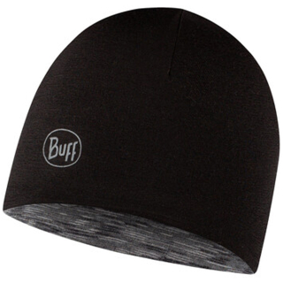 Czapka dziecięca BUFF MERINO LIGHTWEIGHT BEANIE BLACK-GRAPHITE