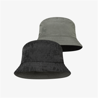 Kapelusz BUFF TRAVEL BUCKET HAT GLINE BLACK-GREY S/M