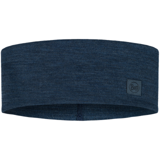 Opaska BUFF MERINO WIDE HEADBAND SOLID NIGHT BLUE