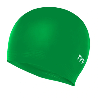 Czepek pływacki lateksowy TYR Latex swim cap zielony