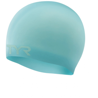 Czepek pływacki silikonowy dla dorosłych TYR Silicone cap wrinkle-free turkusowy   