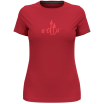 Koszulka damska Odlo T-shirt KUMANO TREES czerwona   